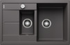BLANCO METRA 6 S Compact, SILGRANIT, gris rocher, vidage automatique, réversible, 600 mm Taille sous meuble min.