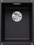 BLANCO SUBLINE 320-U, SILGRANIT, black, w/o drain remote control, w/o bowl layout, 400 mm min. cabinet size