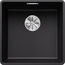 BLANCO SUBLINE 400-F, SILGRANIT, black, w/o drain remote control, w/o bowl layout, 500 mm min. cabinet size