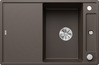 BLANCO AXIA III 45 S, SILGRANIT, coffee, incl. cutting board glass, reversible, 450 mm min. cabinet size