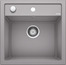 BLANCO DALAGO 5, SILGRANIT, alu metallic, with drain remote control, w/o bowl layout, 500 mm min. cabinet size
