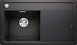 BLANCO ZENAR 45 S, SILGRANIT, schwarz, mit Glasschneidbrett, Becken links, 450 mm Untermaß
