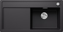 BLANCO ZENAR XL 6 S-F, SILGRANIT, black, incl. cutting board glass, Bowl right, 600 mm min. cabinet size