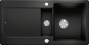 BLANCO IDENTO 6 S, Ceramic PuraPlus, black, with drain remote control, reversible, 600 mm min. cabinet size