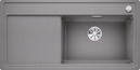 BLANCO ZENAR XL 6 S-F SteamerPlus, SILGRANIT, alu metallic, incl. cutting board glass, Bowl right, 600 mm min. cabinet size