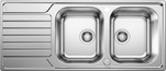 BLANCO DINAS 8 S, Stainless steel brushed finish, with drain remote control, reversible, 800 mm min. cabinet size