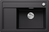 BLANCO ZENAR XL 6 S Compact, SILGRANIT, black, with drain remote control, w/o accessories, Bowl right, 600 mm min. cabinet size