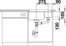 BLANCO SUBLINE 350/150-U, Keramik PuraPlus, basalt, ohne Ablauffernbedienung, Becken links, 600 mm Untermaß