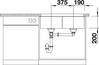 BLANCO SUBLINE 350/350-U, SILGRANIT, cafe, ohne Ablauffernbedienung, keine Beckenlage, 800 mm Untermaß
