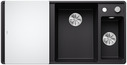 BLANCO AXIA III 6 S-F, SILGRANIT, schwarz, mit Glasschneidbrett, Becken rechts, 600 mm Untermaß