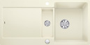 BLANCO IDENTO 6 S-F, Ceramic PuraPlus, magnolia glossy, with drain remote control, reversible, 600 mm min. cabinet size
