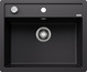 BLANCO DALAGO 6-F, SILGRANIT, noir, vidage automatique, sans disposition de cuve, 600 mm Taille sous meuble min.