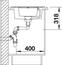 BLANCO METRA 6 S Compact, SILGRANIT, tartufo, with drain remote control, reversible, 600 mm min. cabinet size