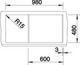 BLANCO METRA 6 S, SILGRANIT, weiß, mit Ablauffernbedienung, mit Zubehör, reversibel, 600 mm Untermaß