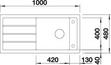BLANCO MEVIT XL 6 S, SILGRANIT, rock grey, w/o drain remote control, reversible, 600 mm min. cabinet size