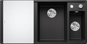 BLANCO AXIA III 6 S mit Ablauffernbedienung, SILGRANIT, anthrazit, mit Glasschneidbrett, Becken rechts, 600 mm Untermaß