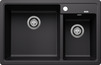 BLANCO LEGRA 8, SILGRANIT, black, w/o drain remote control, Bowl left, 800 mm min. cabinet size