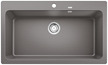 BLANCO NAYA XL 9, SILGRANIT, alu metallic, w/o drain remote control, w/o bowl layout, 900 mm min. cabinet size