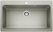 BLANCO NAYA XL 9, SILGRANIT, pearl grey, w/o drain remote control, w/o bowl layout, 900 mm min. cabinet size