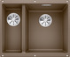 BLANCO SUBLINE 340/160-U, SILGRANIT, nutmeg, w/o drain remote control, Bowl right, 600 mm min. cabinet size