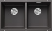BLANCO SUBLINE 350/350-U, SILGRANIT, rock grey, w/o drain remote control, w/o bowl layout, 800 mm min. cabinet size