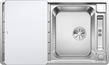 BLANCO AXIS III 45 S-IF, Edelstahl Seidenglanz, mit Ablauffernbedienung, mit Zubehör, reversibel, 450 mm Untermaß