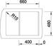 BLANCO ENOS 40 S, SILGRANIT, steingrau, mit Ablauffernbedienung, reversibel, 400 mm Untermaß