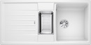 BLANCO LEXA 6 S, SILGRANIT, white, w/o drain remote control, with colander, reversible, 600 mm min. cabinet size