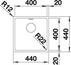 BLANCO ANDANO 400-IF, Edelstahl Seidenglanz, ohne Ablauffernbedienung, keine Beckenlage, 450 mm Untermaß