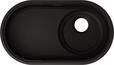BLANCO OOVALON 700-U, VELGRANIT, mystic black, mit Ablauffernbedienung, mit Zubehör, keine Beckenlage, 800 mm Untermaß