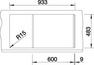 BLANCO TOGA 6 S Basic, Stainless steel natural finish, with drain remote control, w/o accessories, reversible, 600 mm min. cabinet size