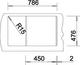 BLANCO NOVA 45 S, SILGRANIT, rock grey, with drain remote control, reversible, 450 mm min. cabinet size