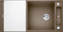 BLANCO AXIA III XL 6 S with pop-up waste, SILGRANIT, nutmeg, incl. cutting board glass, reversible, 600 mm min. cabinet size