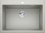 BLANCO PLEON 8-F, SILGRANIT, pearl grey, w/o drain remote control, w/o bowl layout, 800 mm min. cabinet size
