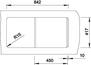 BLANCO FAVOS 45 S, SILGRANIT, tartufo, w/o drain remote control, reversible, 450 mm min. cabinet size