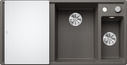 BLANCO AXIA III 6 S, SILGRANIT, vulkangrau, mit Glasschneidbrett, Becken rechts, 600 mm Untermaß