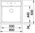 BLANCO PANOR 60, Keramik, kristallweiß glänzend, ohne Ablauffernbedienung, keine Beckenlage, 600 mm Untermaß
