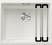 BLANCO ETAGON 500-U, SILGRANIT, weiß, ohne Ablauffernbedienung, mit Zubehör, keine Beckenlage, 600 mm Untermaß