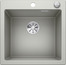 BLANCO PLEON 5, SILGRANIT, pearl grey, with drain remote control, w/o bowl layout, 500 mm min. cabinet size