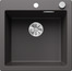 BLANCO PLEON 5, SILGRANIT, rock grey, with drain remote control, w/o bowl layout, 500 mm min. cabinet size