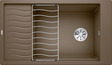 BLANCO ELON XL 8 S, SILGRANIT, nutmeg, w/o drain remote control, with accessories, reversible, 800 mm min. cabinet size