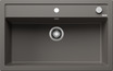 BLANCO DALAGO 8, SILGRANIT, volcano grey, with drain remote control, w/o bowl layout, 800 mm min. cabinet size