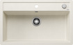 BLANCO DALAGO 8-F, SILGRANIT, soft white, with drain remote control, w/o bowl layout, 800 mm min. cabinet size