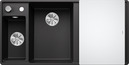 BLANCO AXIA III 6 S-F mit Ablauffernbedienung, SILGRANIT, anthrazit, mit Glasschneidbrett, Becken links, 600 mm Untermaß