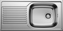BLANCO MAGNAT, Edelstahl Naturfinish, ohne Ablauffernbedienung, reversibel, 600 mm Untermaß