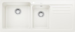 BLANCO NAYA 8 S, SILGRANIT, white, w/o drain remote control, Bowl left, 800 mm min. cabinet size