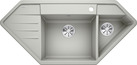BLANCO LEXA 9 E, SILGRANIT, perlgrau, ohne Ablauffernbedienung, Becken rechts, 800 mm Untermaß