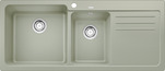 BLANCO NAYA 8 S, SILGRANIT, gris perle, vidage manuel, Cuve principale à gauche, 800 mm Taille sous meuble min.