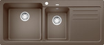 BLANCO NAYA 8 S, SILGRANIT, nutmeg, w/o drain remote control, Bowl left, 800 mm min. cabinet size