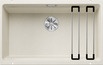 BLANCO ETAGON 700-U, SILGRANIT, soft white, w/o drain remote control, with accessories, w/o bowl layout, 800 mm min. cabinet size